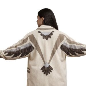 Wool Coat with Eagle Wings - Vintage